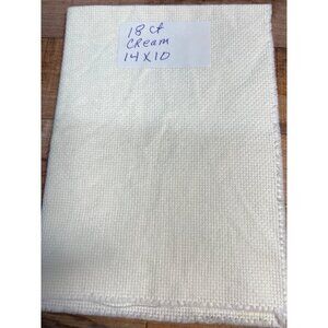 18 Ct Cream Aida Cross Stitch Fabric 14" X 10"